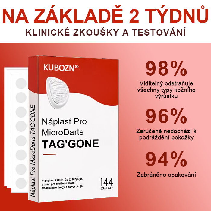 KUBOZN® Náplasti na odstranění kožních výrůstků s nano-mikrojehličkami