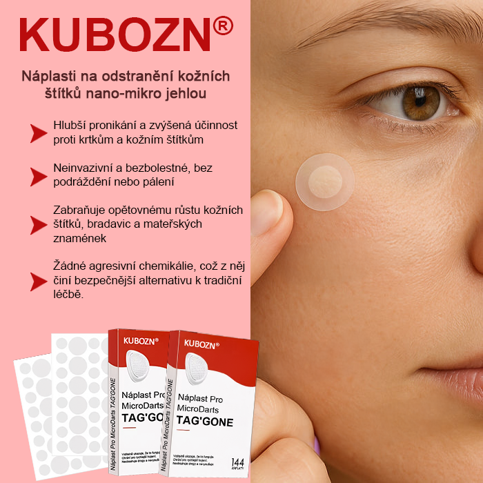 KUBOZN® Náplasti na odstranění kožních výrůstků s nano-mikrojehličkami