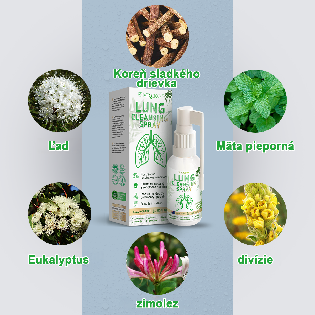 [Oficiální obchod značky] 👨‍⚕️𝐌𝐈𝐐𝐈𝐊𝐎® Pokročilý sprej na čištění plic  (☘️Doporučeno plicními specialisty☘️)